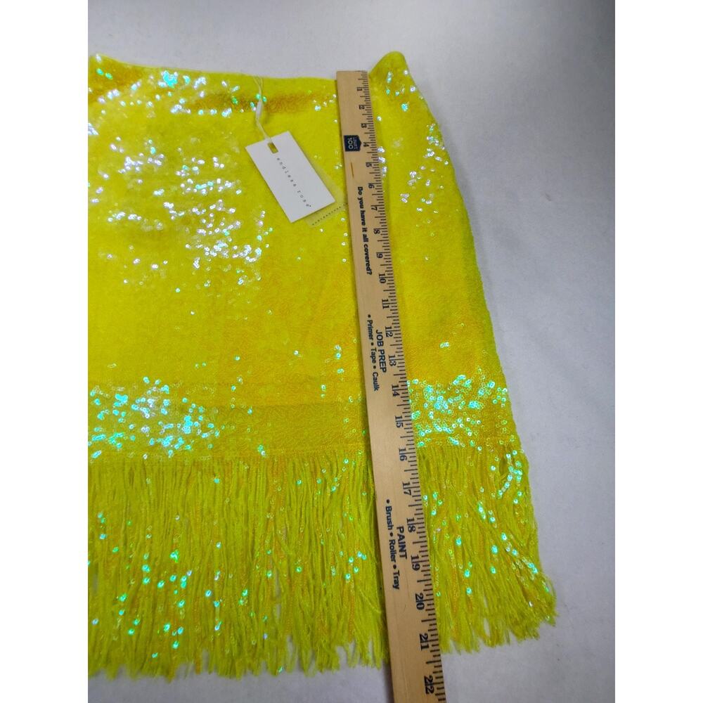 NWT Endless Rose Sequin Mini Tassel Luna Skirt Festive Party Shimmer & Shake Med - Picture 2 of 9